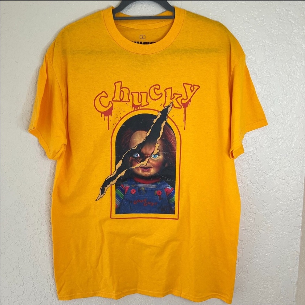 Chucky Graphic T-Shirt in Yellow Sz.L